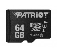 Карта пам`яті MicroSDXC  64GB UHS-I Class 10 Patriot LX (PSF64GMDC10)