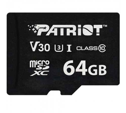 Карта пам`ятi MicroSDXC 64GB UHS-I/U3 Class 10 Patriot VX R90/W80MB/s (PSF64GVX31MCX)