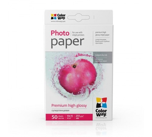 Фотопапiр CW суперглянсовий 255г/м2 10х15см 50арк. (PSG2550504R)