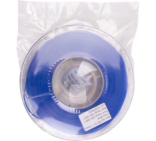 PETG-пластик PowerPlant Filament для 3D-принтера 1.75 мм 1 кг, синій (PT812912) PETG-пластик PowerPlant Filament для 3D-принтера 1.75 мм 1 кг, синій (PT812912)