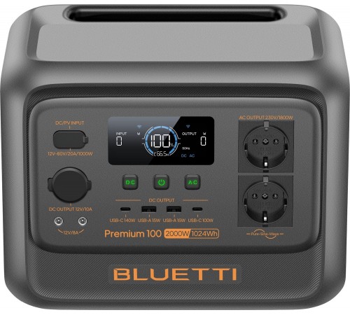 Зарядна станція Bluetti Premium 100 V2, 2000W, 1024Wh