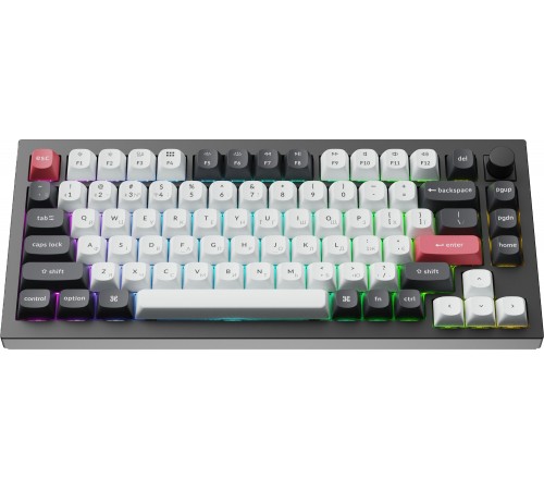 Клавіатура бездротова Keychron Q1 HE Magnetic Switch Black RGB (Q1H-M1-UA)