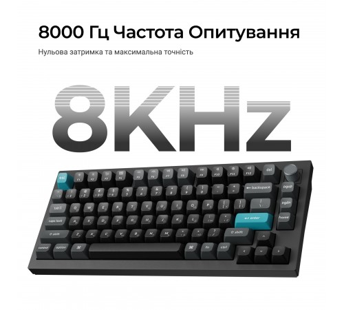 Клавіатура бездротова Keychron Q1 Ultra Keychron Red Switch Black RGB (Q1U-M1-UA)