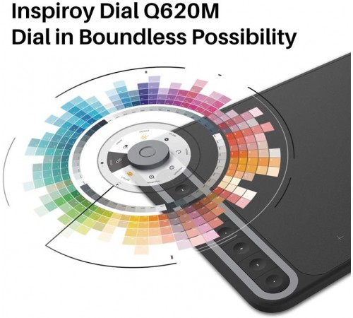 Графічний планшет Huion Inspiroy Dial Q620M + рукавичка