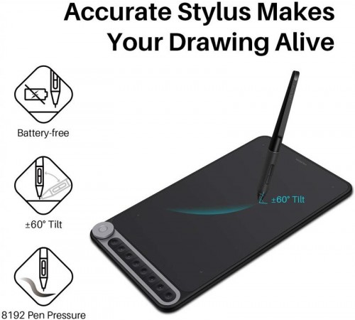 Графічний планшет Huion Inspiroy Dial Q620M + рукавичка