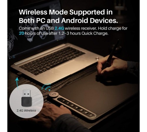 Графічний планшет Huion Inspiroy Dial Q620M + рукавичка