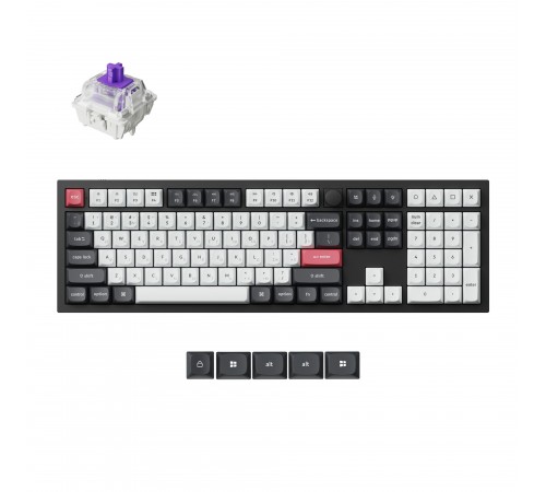 Клавіатура бездротова Keychron Q6 HE Magnetic Switch Black RGB (Q6H-M1-UA)