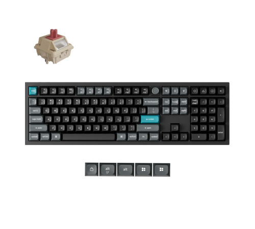 Клавіатура бездротова Keychron Q6 Ultra Keychron Red Switch Black RGB (Q6U-M1-UA)