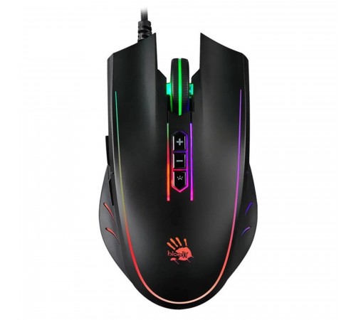 Миша Bloody Q81 Neon XGlide Curve Black