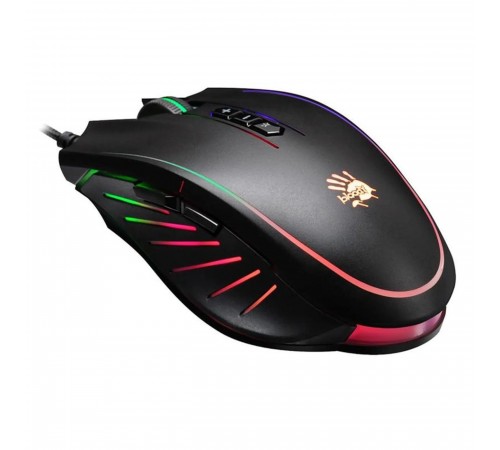 Миша Bloody Q81 Neon XGlide Curve Black