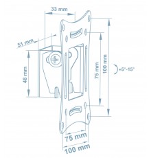 Кронштейн Walfix R-213B (VESA100х100)