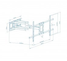 Кронштейн Walfix R-614B (VESA800х400)