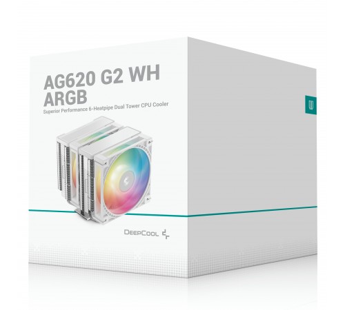 Кулер процесорний DeepCool AG620 G2 WH ARGB (R-AG620-WHAMMG2-G)