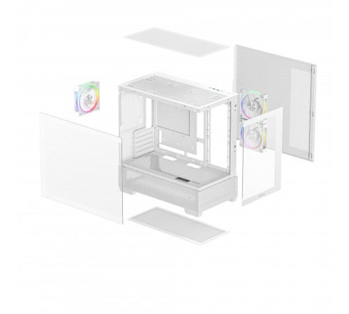 Корпус DeepCool CG380 3F White (R-CG380-WHAGM3-G) без БЖ