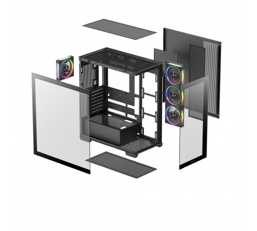 Корпус DeepCool CG580 4F V2 Black (R-CG580-BKADA4-G-2) без БЖ