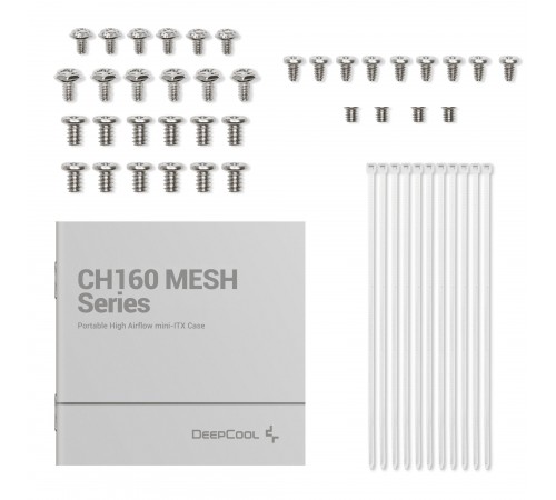 Корпус DeepCool CH160 Mesh White (R-CH160-WHNMI0-G-1) без БЖ
