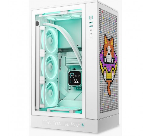 Корпус DeepCool CH270 Digital White (R-CH270-WHNDM0-G-1) без БЖ