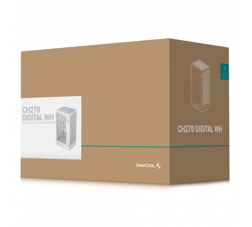 Корпус DeepCool CH270 Digital White (R-CH270-WHNDM0-G-1) без БЖ