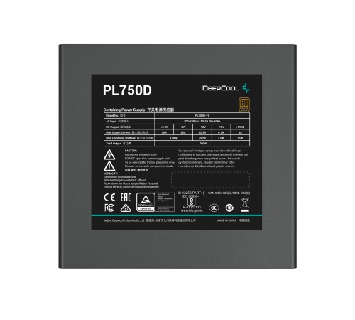 Блок живлення DeepCool PL750D (R-PL750D-FC0B-EU-V2) 750W