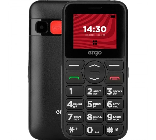 Мобiльний телефон Ergo R181 Dual Sim Black