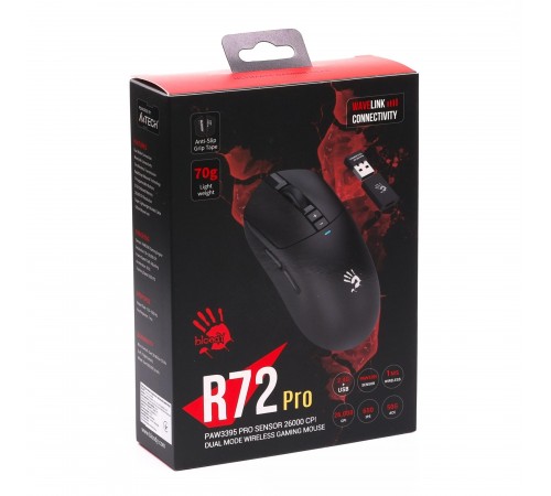 Миша бездротова Bloody R72 Pro Black