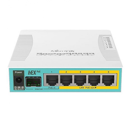 Маршрутизатор MikroTik RouterBoard RB960PGS hEX PoE (800MHz/128Mb, 1xUSB, 5х1000Мбит, Passive PoE) Маршрутизатор MikroTik RouterBoard RB960PGS hEX PoE (800MHz/128Mb, 1xUSB, 5х1000Мбит, Passive PoE)