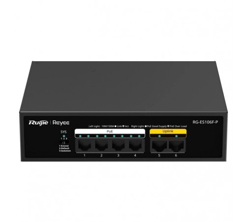 Комутатор Ruijie Reyee RG-ES106F-P