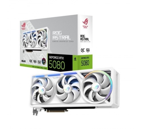 Відеокарта GF RTX 5080 16GB GDDR7 ROG Astral Gaming White OC Asus (ROG-ASTRAL-RTX5080-O16G-WHITE) Відеокарта GF RTX 5080 16GB GDDR7 ROG Astral Gaming White OC Asus (ROG-ASTRAL-RTX5080-O16G-WHITE)
