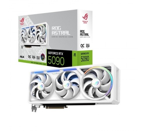 Відеокарта GF RTX 5090 32GB GDDR7 ROG Astral White OC Asus (ROG-ASTRAL-RTX5090-O32G-WHITE)