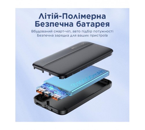 Універсальна мобільна батарея Remax RPP-212 Tinyl 10000mAh Black (RPP-212)