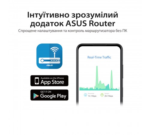 Бездротовий маршрутизатор Asus RT-AX57 (90IG06Z0-MO3C00)
