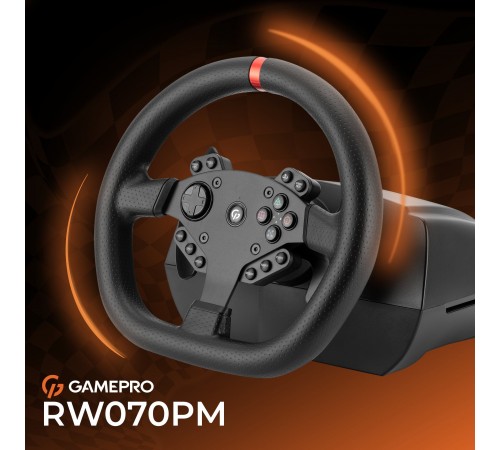 Кермо GamePro RW070PM з педалями та коробкою передач