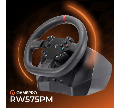 Кермо GamePro RW575PM з педалями та коробкою передач