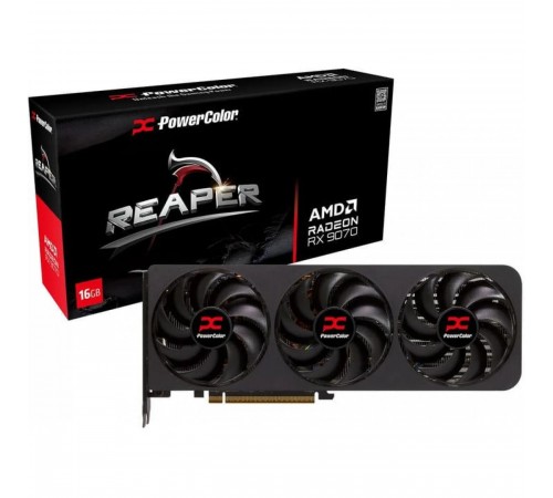 Відеокарта AMD Radeon RX 9070 16GB GDDR6 Reaper PowerColor (RX9070 16G-A) Відеокарта AMD Radeon RX 9070 16GB GDDR6 Reaper PowerColor (RX9070 16G-A)