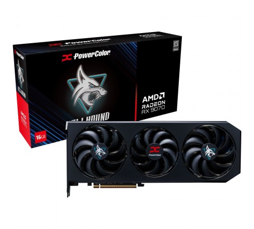 Відеокарта AMD Radeon RX 9070 16GB GDDR6 Hellhound PowerColor (RX9070 16G-L/OC)