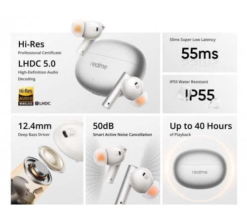 Bluetooth-гарнітура Realme Buds Air 6 Flame Silver