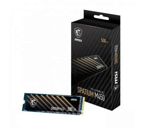 Накопичувач SSD 500GB MSI Spatium M450 M.2 2280 PCIe 4.0 x4 NVMe 3D NAND TLC (S78-440K220-P83)
