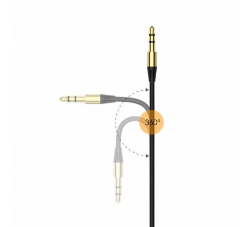 Аудіо-кабель SkyDolphin SR07 3.5 мм - 3.5 мм (M/M), 1 м, Black (SDAUX-000052)