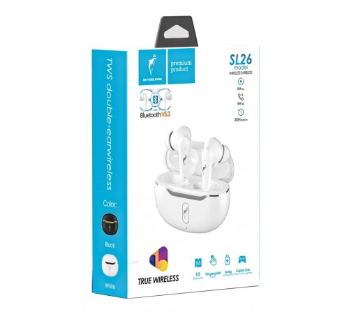 Bluetooth-гарнітура SkyDolphin TWS SL26 White (SDBTE-000189)