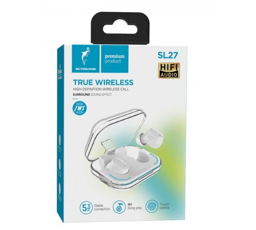 Bluetooth-гарнітура SkyDolphin TWS SL27 White (SDBTE-000191)