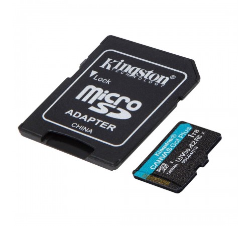 Карта пам`яті MicroSDXC 1TB UHS-I/U3 Class 10 Kingston Canvas Go! Plus R200/W160MB/s + SD-адаптер (SDCG4/1TB)