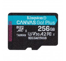 Карта пам`яті MicroSDXC  256GB UHS-I/U3 Class 10 Kingston Canvas Go! Plus R200/W160MB/s (SDCG4/256GBSP)
