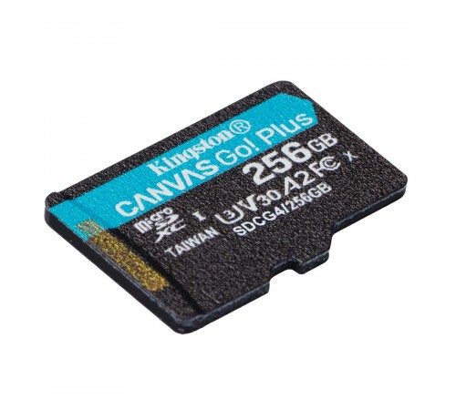 Карта пам`яті MicroSDXC 256GB UHS-I/U3 Class 10 Kingston Canvas Go! Plus R200/W160MB/s (SDCG4/256GBSP)