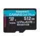 Карта пам`яті MicroSDXC 512GB UHS-I/U3 Class 10 Kingston Canvas Go! Plus R200/W160MB/s (SDCG4/512GBSP)