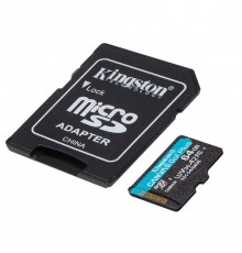 Карта пам`яті MicroSDXC  64GB UHS-I/U3 Class 10 Kingston Canvas Go! Plus R200/W200MB/s + SD-адаптер (SDCG4/64GB)