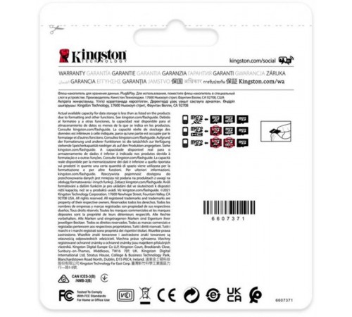 Карта пам`ятi MicroSDHC 32GB UHS-I/U3 Class 10 Kingston Industrial (SDCIT2/32GBSP)