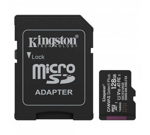 Карта пам`яті MicroSDXC 128GB UHS-I Class 10 Kingston Canvas Select Plus R150MB/s (SDCS3/128GBSP)
