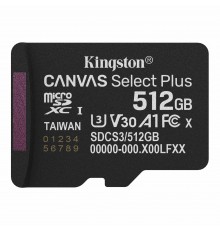 Карта пам`яті MicroSDXC 512GB UHS-I Class 10 Kingston Canvas Select Plus R150MB/s (SDCS3/512GBSP)