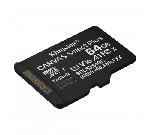 Карта пам`яті MicroSDXC 64GB UHS-I Class 10 Kingston Canvas Select Plus R150MB/s (SDCS3/64GBSP)