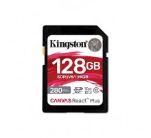Карта пам`яті SDHC 128GB UHS-II/U3 Class 10 Kingston Canvas React Plus V60 SD R280/W100MB/s (SDR2V6/128GB)